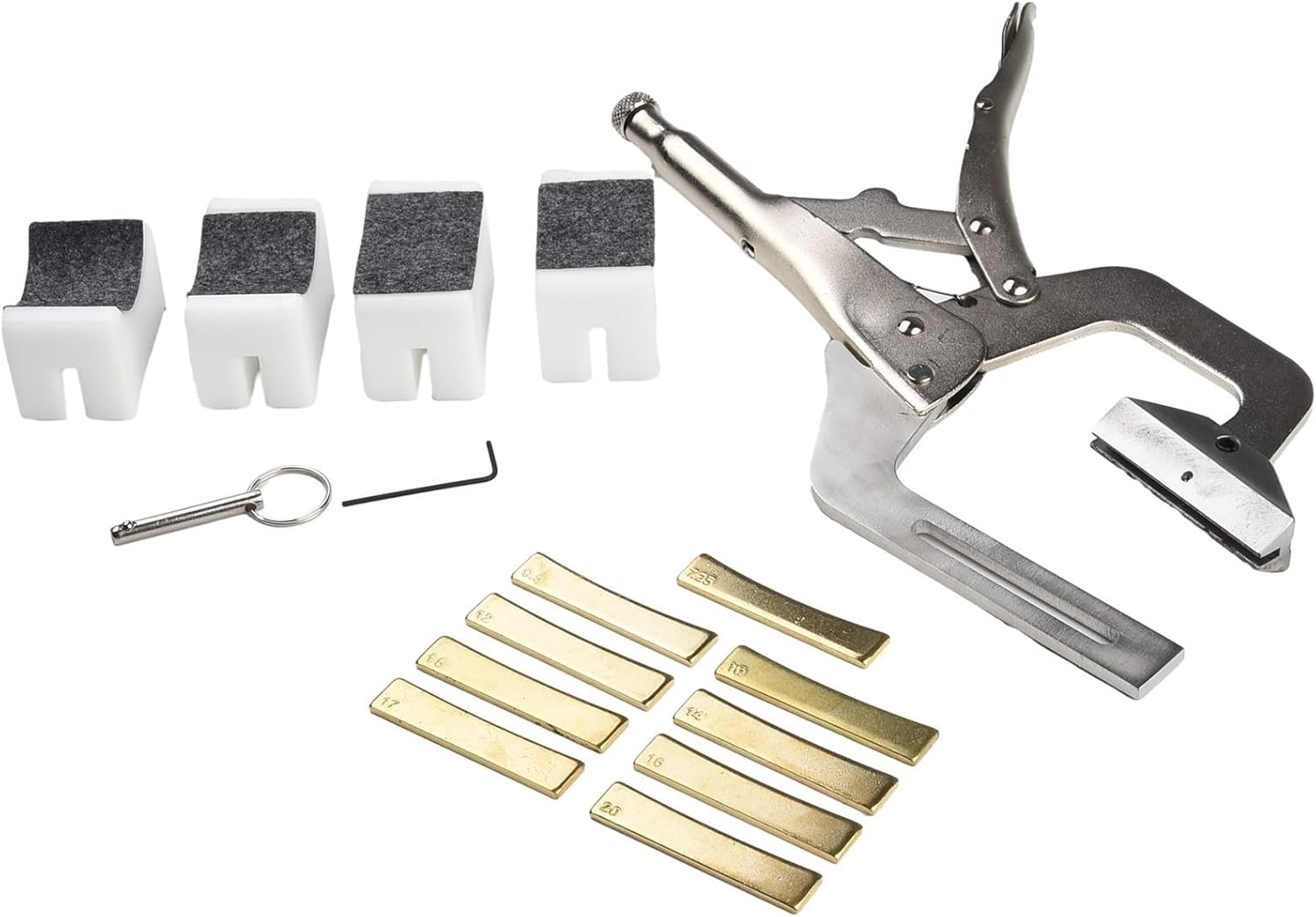 Fret Press Tool, Handheld Fret Press with Adjustable Thumbwheel Clamping Fret Installation Tool for Electric Acoustic Guitar Bass(Fret Press with 9 Radius Inserts)