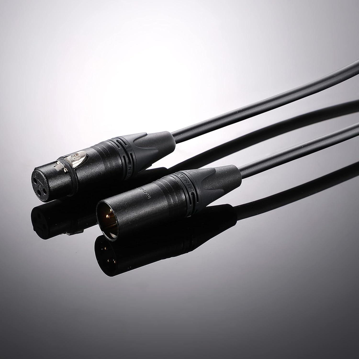 DIY Customized Line Audio Microphone Cable XLR Male to Female, CANARE L-4E6S O.D 6mm NEUTRIK Gold-Plated XLR Plug Connector, for Mixer Microphone Condenser Connection Extension Cable (10 Meters/Pack)