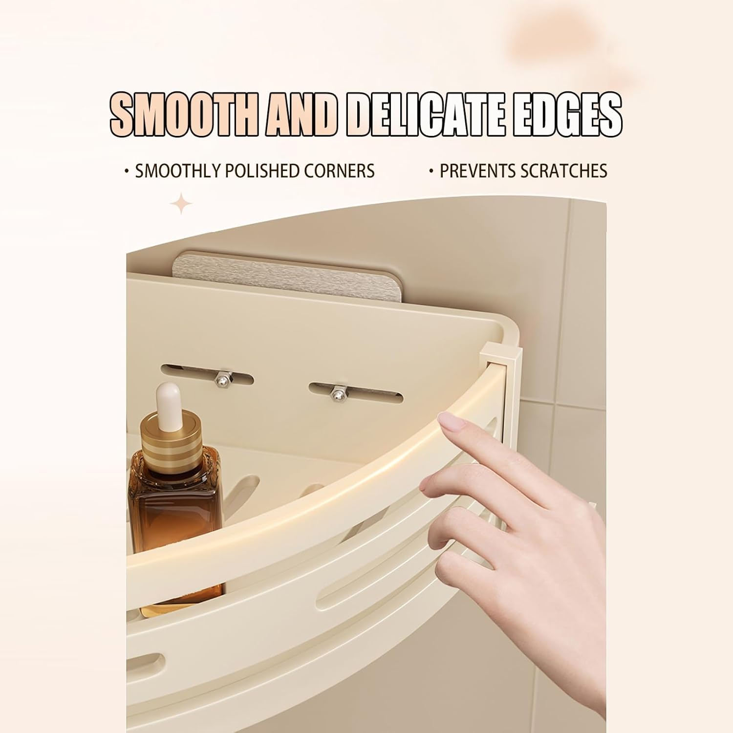 Adhesive Corner Shower Caddy Shelf, No Drilling Shower Organizer with Large Capacity, Rustproof & Waterproof, Removable(Triple layer)