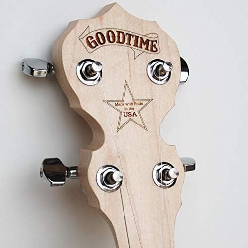 Deering Goodtime LEFT HANDED 5-String Openback Banjo with Hard Case Instrument Alley Open Back Bundle (Nickel Hardware)