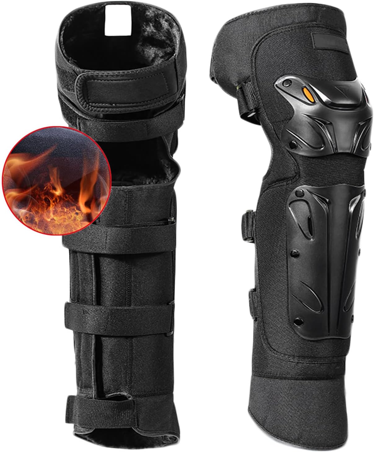 Motorcycle Knee Protective Knee Shin Guards, Knee Protector Motocross Windproof Leg Gaiter Motorcycle Knee Pads Guards Motorcycle Winter Gear for Outdoor Activities Working, 1 Pair