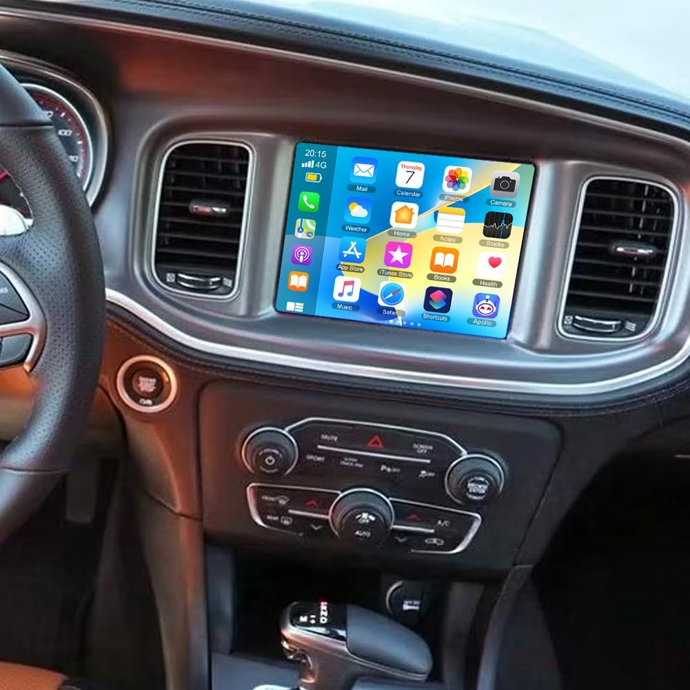 Android 14 Car Stereo for Dodge Charger 2011-2014,8.4 Inch Double Din Car Radio with Carplay & Android Auto, in-Dash Navigation Radio with BT Mirror Link WiFi FM Radio & Backup Camera-4+64G