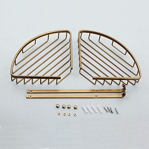 Wall Shelves Bathroom Corner Stand Bathroom Shelves 2 Layer Antique Metal Shower Corner Shelf Wall Mount Shampoo Storage Shelf Rack Bathroom Basket Holder