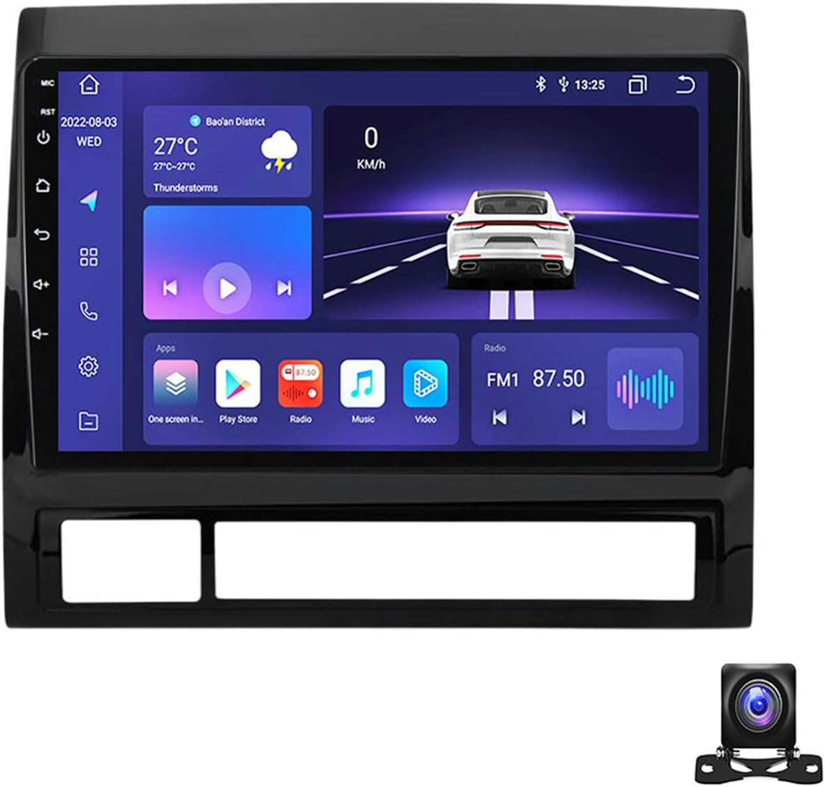 9 Inch Car Stereo Touch Screen with Backup Camera for Toyota Tacoma Hilux 2005-2013 Android Head Unit Car Radio with Wireless CarPlay
