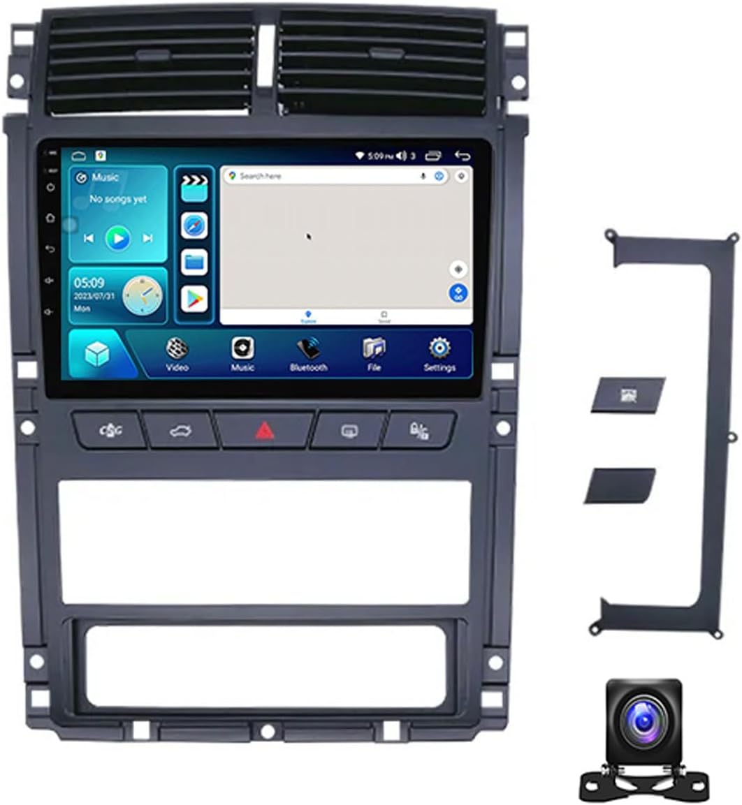 Double Din Car Stereo Bluetooth MP5 Player with Carplay/Auto, 9 Inch Touchscreen Radio Receiver with AHD Backup Camera, for Peugeot 405 2010~2019 Support 4G/SWC/DSP,4 core m100s 1g+32g