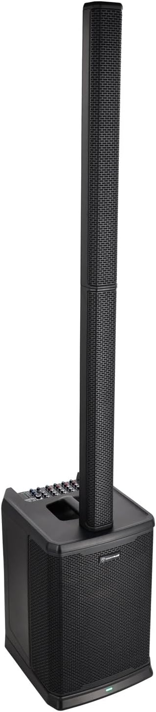 Rockville Titan MIX12A 3200W Peak 12-Inch Powered Column Array PA System with Subwoofer, 8-Channel Mixer, Bluetooth Audio, DSP, Travel Bags
