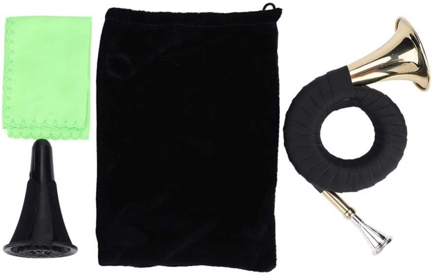 Brass Bb Horn With Velvet Bag, Bracket, Clean Cloth - Pocket French Horn