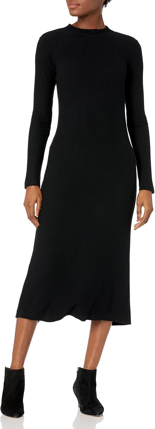 Velvet by Graham & Spencer Womens Ember Long Sleeve Crew Neck Dress