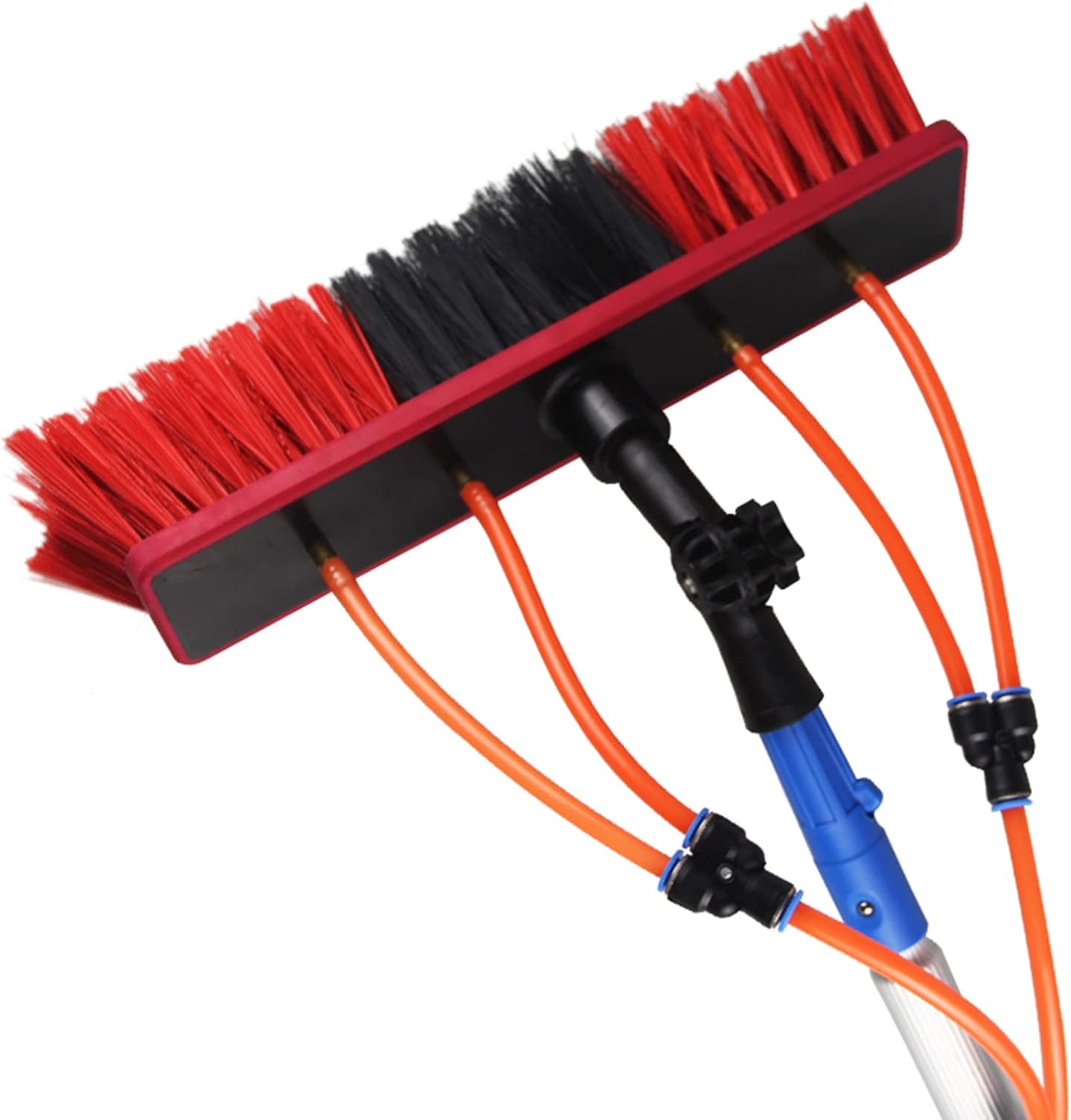 Window Cleaning Kit, Lightweight Aluminum Alloy Water Fed Pole, Solar Panel Cleaning Brush and Pole, Teleswater Brush