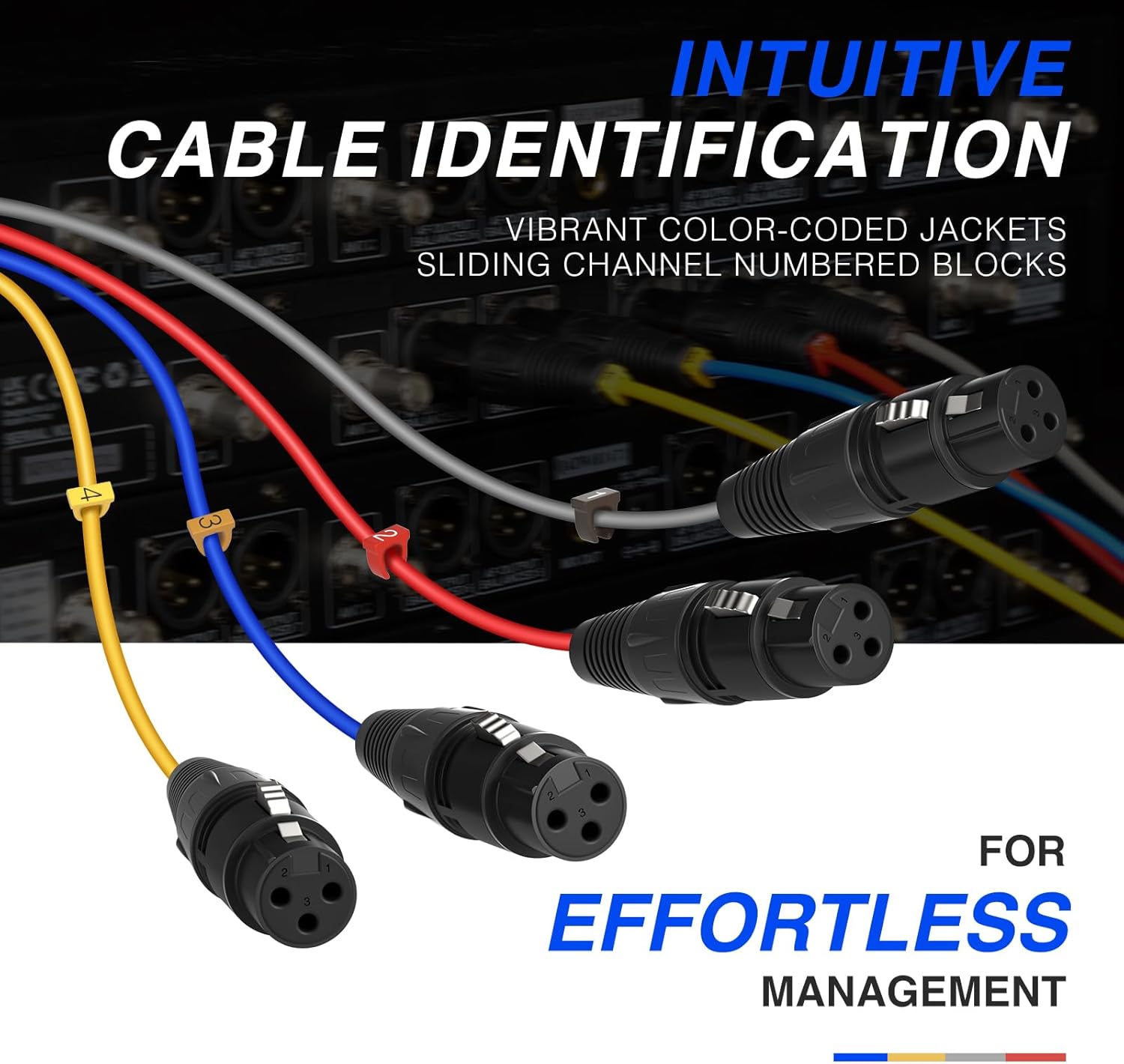 Phenyx Pro Wireless Microphone System PTU-2U Bundle With 10Ft XLR Snake Cable PCBL-4IN1-10