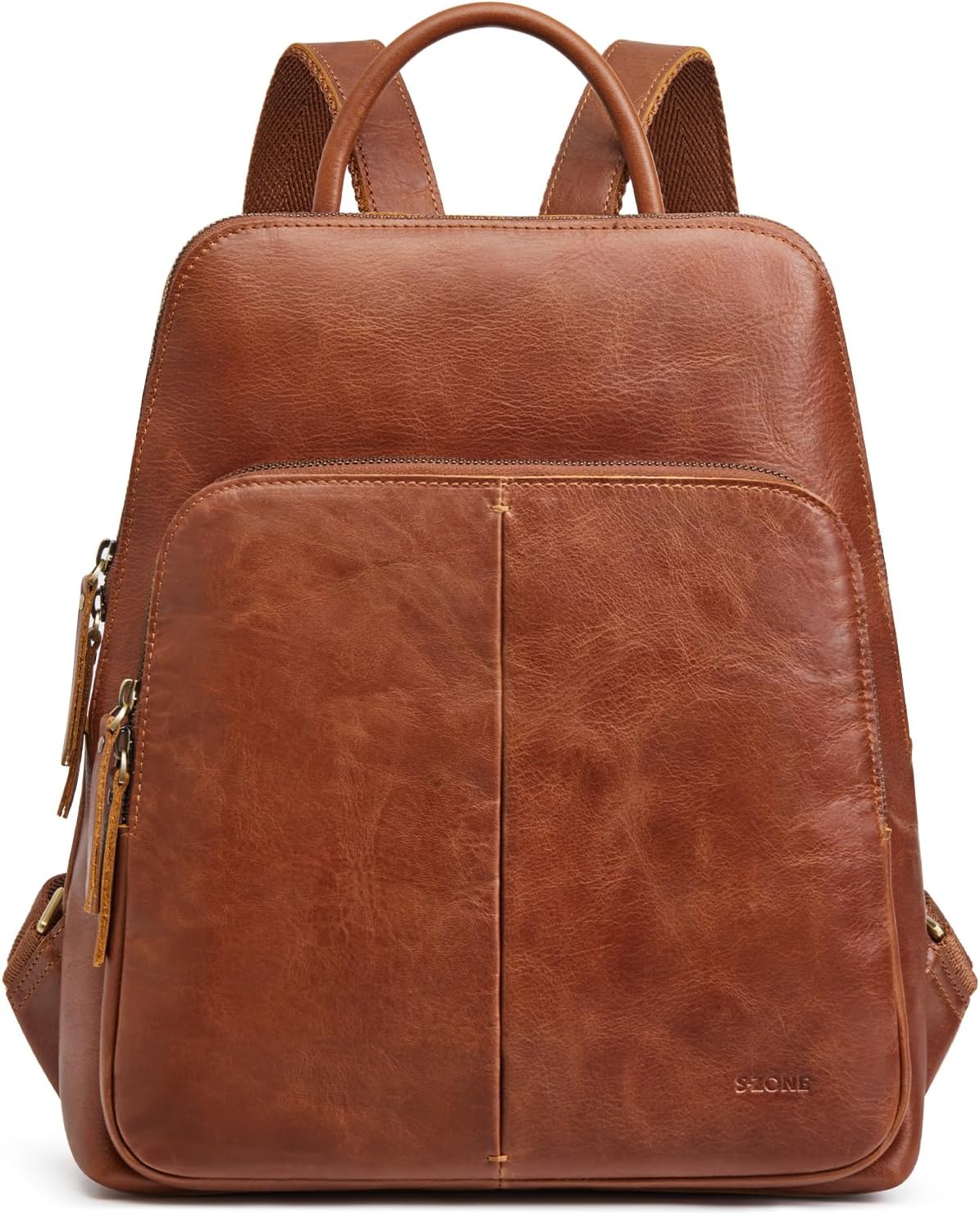 S-ZONE Small Leather Backpack for Women Fashion Designer Purse Anti-theft RFID Travel Bag