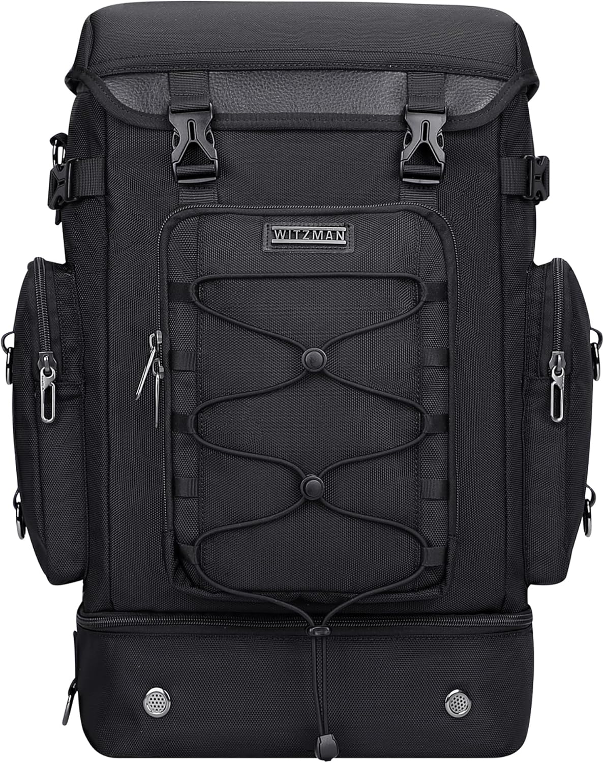 WITZMAN Travel Backpack for Men Women Carry on Bags for Airline Approved Convertible Duffle Luggage Backpack Shoe Compartment (B691 Classic Black)