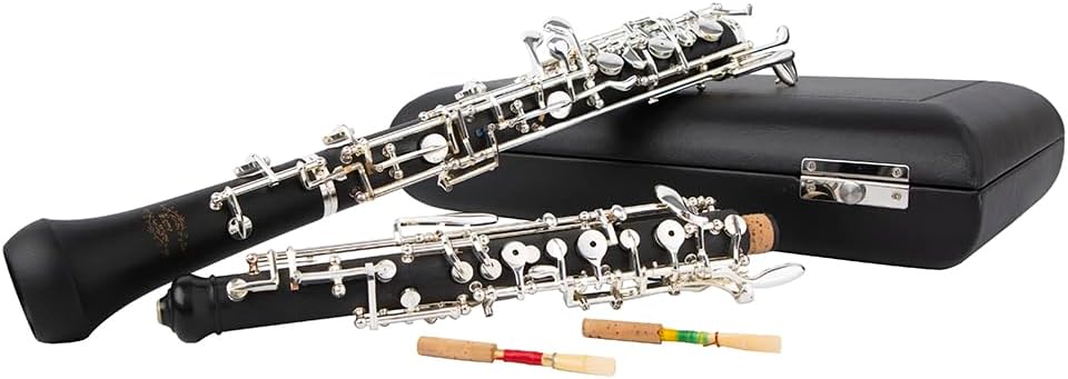 Glory Oboe C Key Cupronickel Plated Silver Woodwind Musical Instrument for Beginner