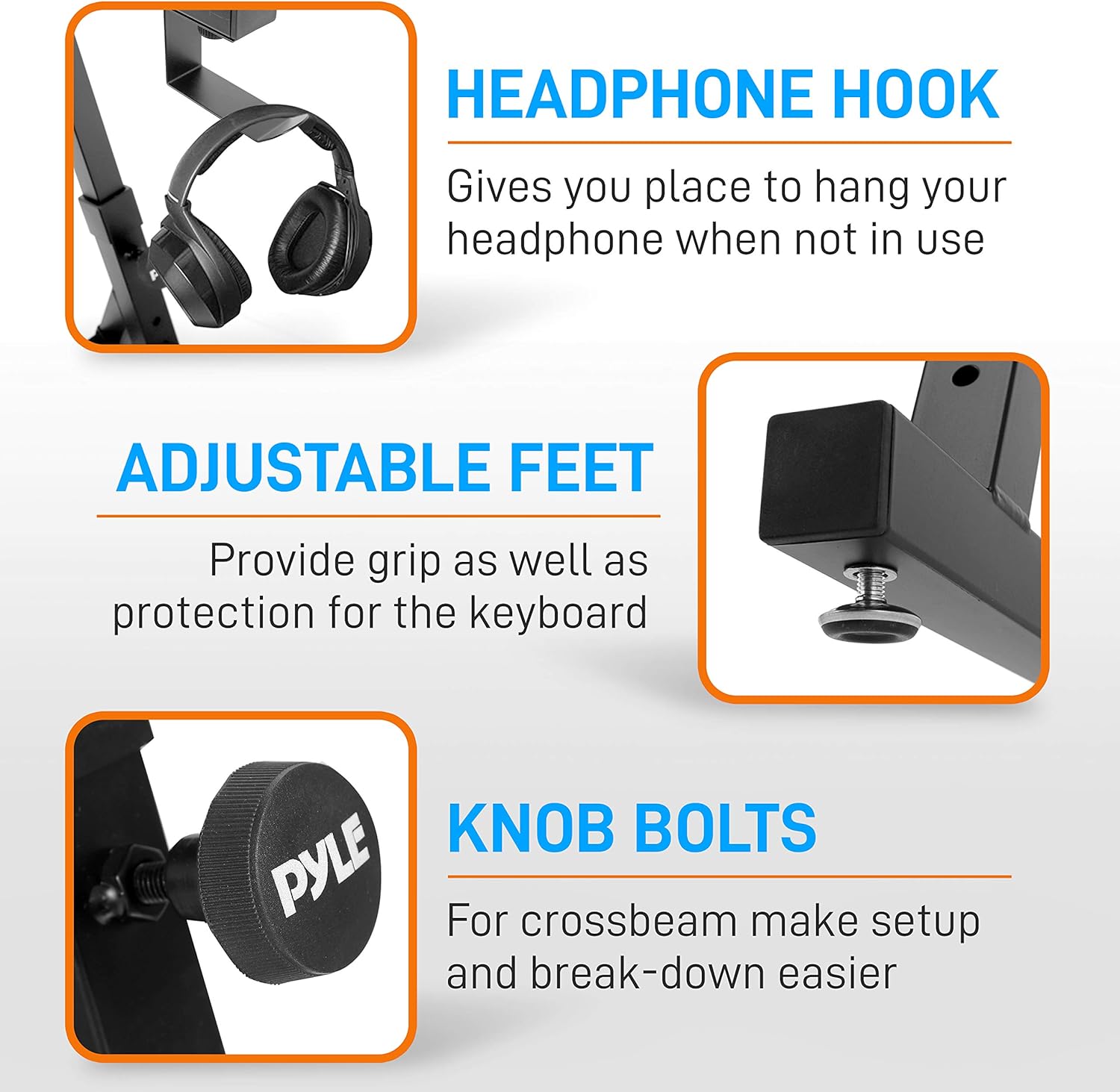 Casio 88-Key Digital Piano (CDP-S360) Black + Pyle Heavy Duty Folding Keyboard Stand