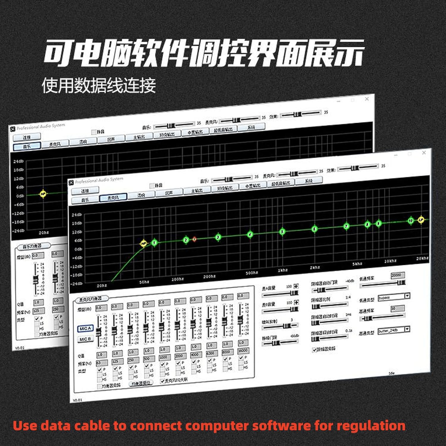 Professional Karaoke Audio Processor, with Equalizer, Exciter, Reverberation and Feedback Suppressor, Digital Analog Dual Application, USB Bluetooth Music Playback