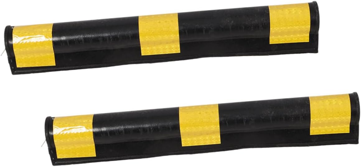Veemoon 2pcs Reflective Garage Wall Protectors Rubber Corner Guards for Car Bumper Wall Protection