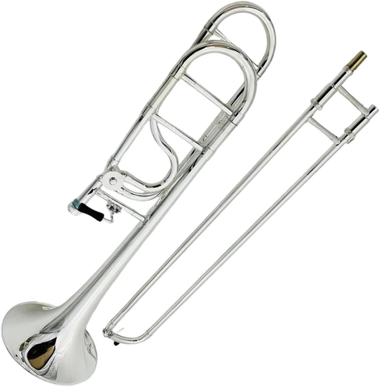 Adult Trombone Instrument Tenor Bb/F Trombone Silver Plated Professional Performance Instrument With Case And Mouthpiece