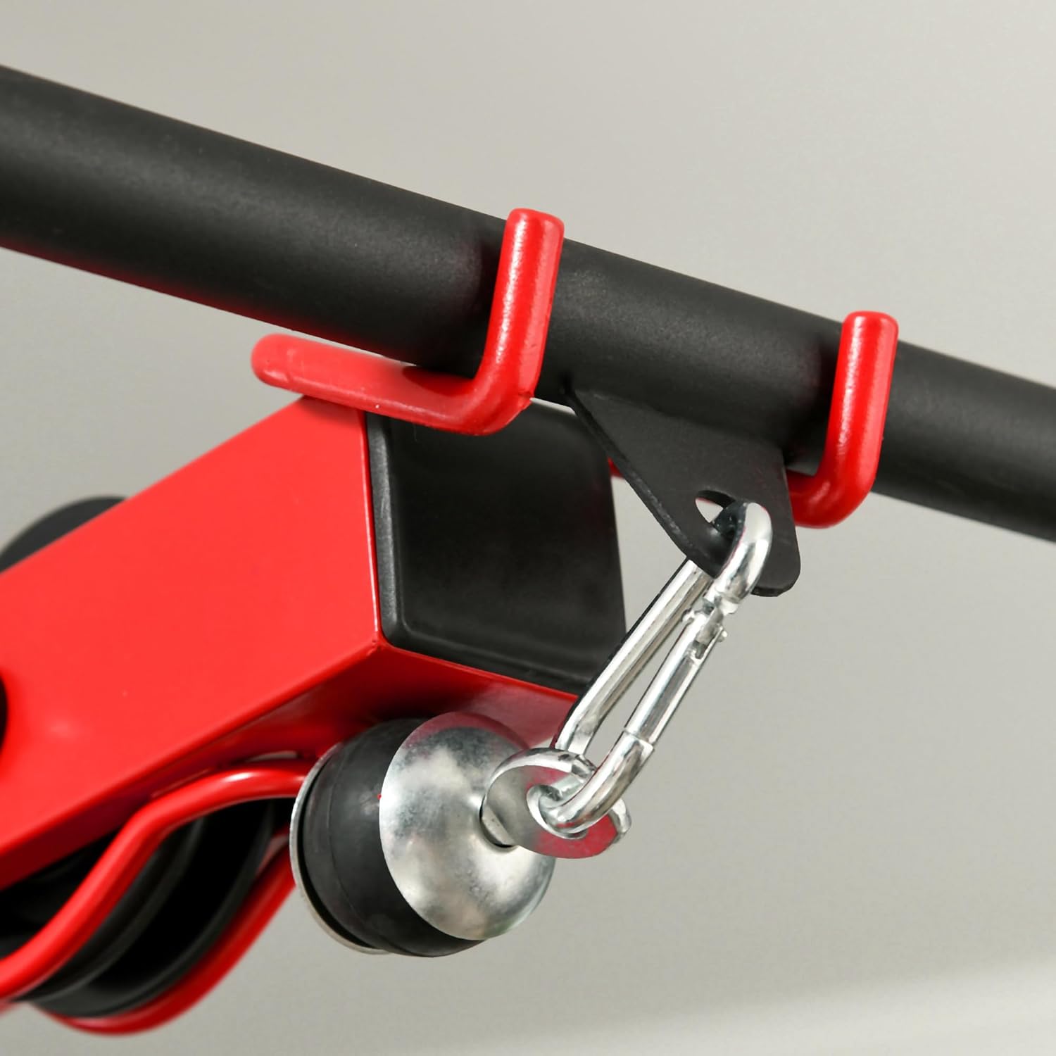 Soozier LAT Machine with High & Low Pulley Stations, Cable Row Machine with Adjustable Seat & Flip-Up Footplate, for Home Gym