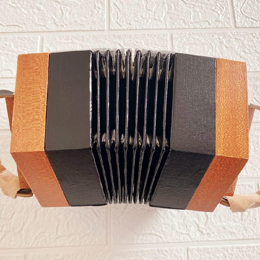 Portable Concertina Accordion Professional Musical Instrument, Hand Piano Accordion Music, With Carrying Bag And Adjustable Hand Strap, For Adults Beginners