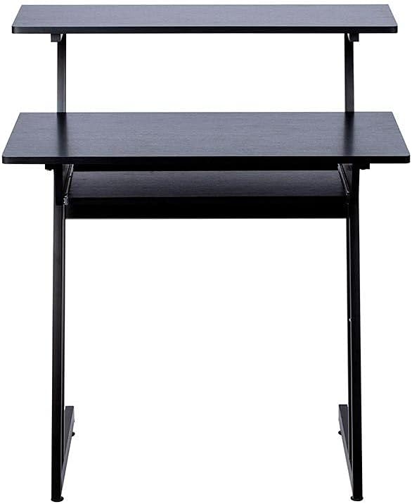 Monoprice Recording Studio Desk - with Raised Platform and Keyboard Tray, Black - Stage Right