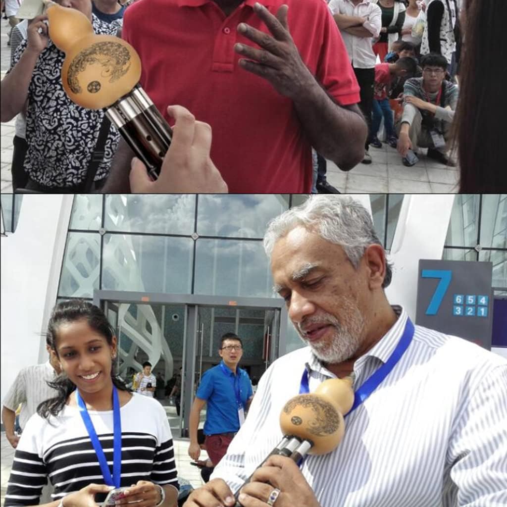 Musical Instruments 7-hole Cucurbit Instrument Purple Bamboo Wooden Flute Student Adult Beginner Playing Hulusi Durable Intonation, Portable Give Gifts (Color : Brown, Size : C-key)