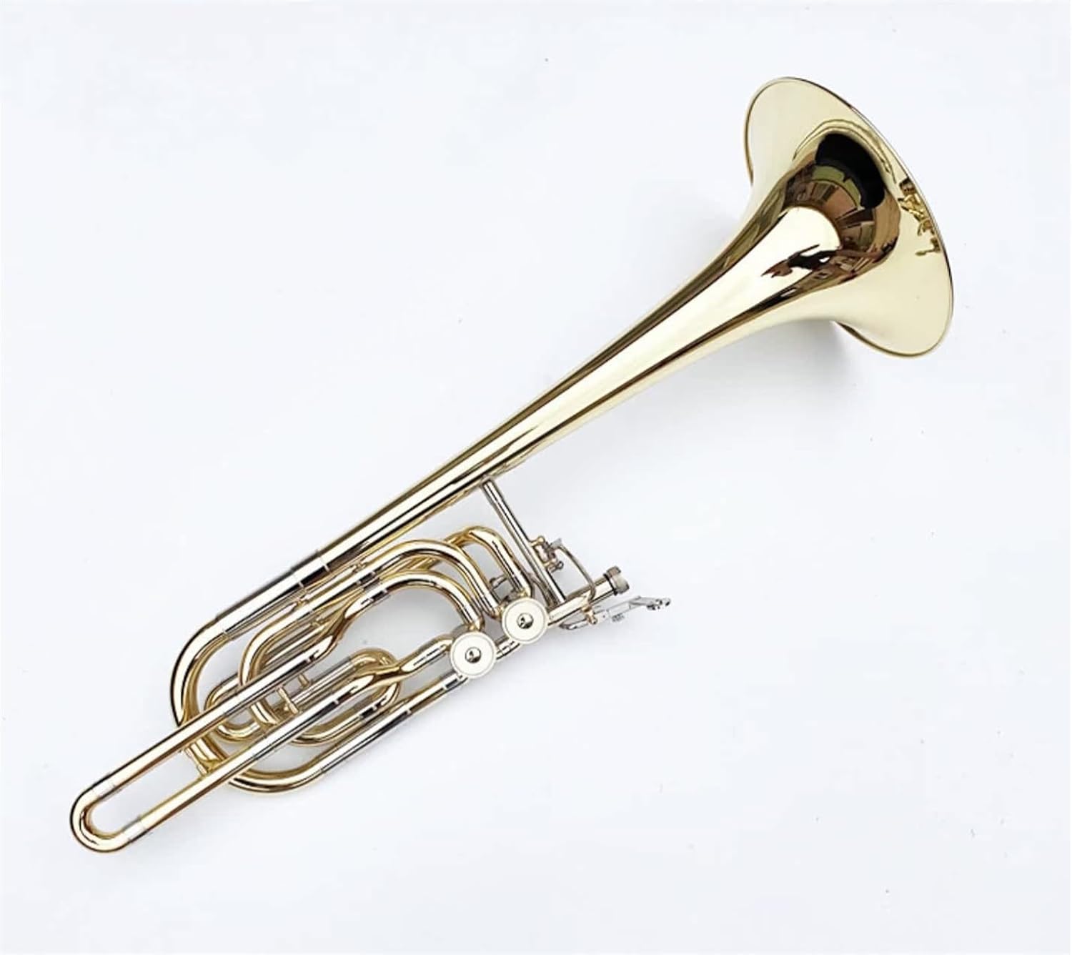 TSTS trombone kit Professional B Flat Bass Trombone Instrument Double Piston With D Tuning/Bb/F/Eb/G/D Tuning Trombone