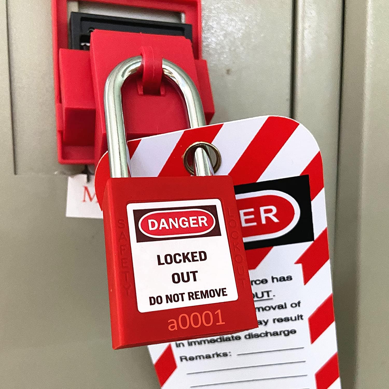 SAFBY Lockout Tagout Lock 30 pcs Set Loto Product Safe Padlocks for Lock Out Tag Out Stations and Devices (30 Lock Red, Key Alike)