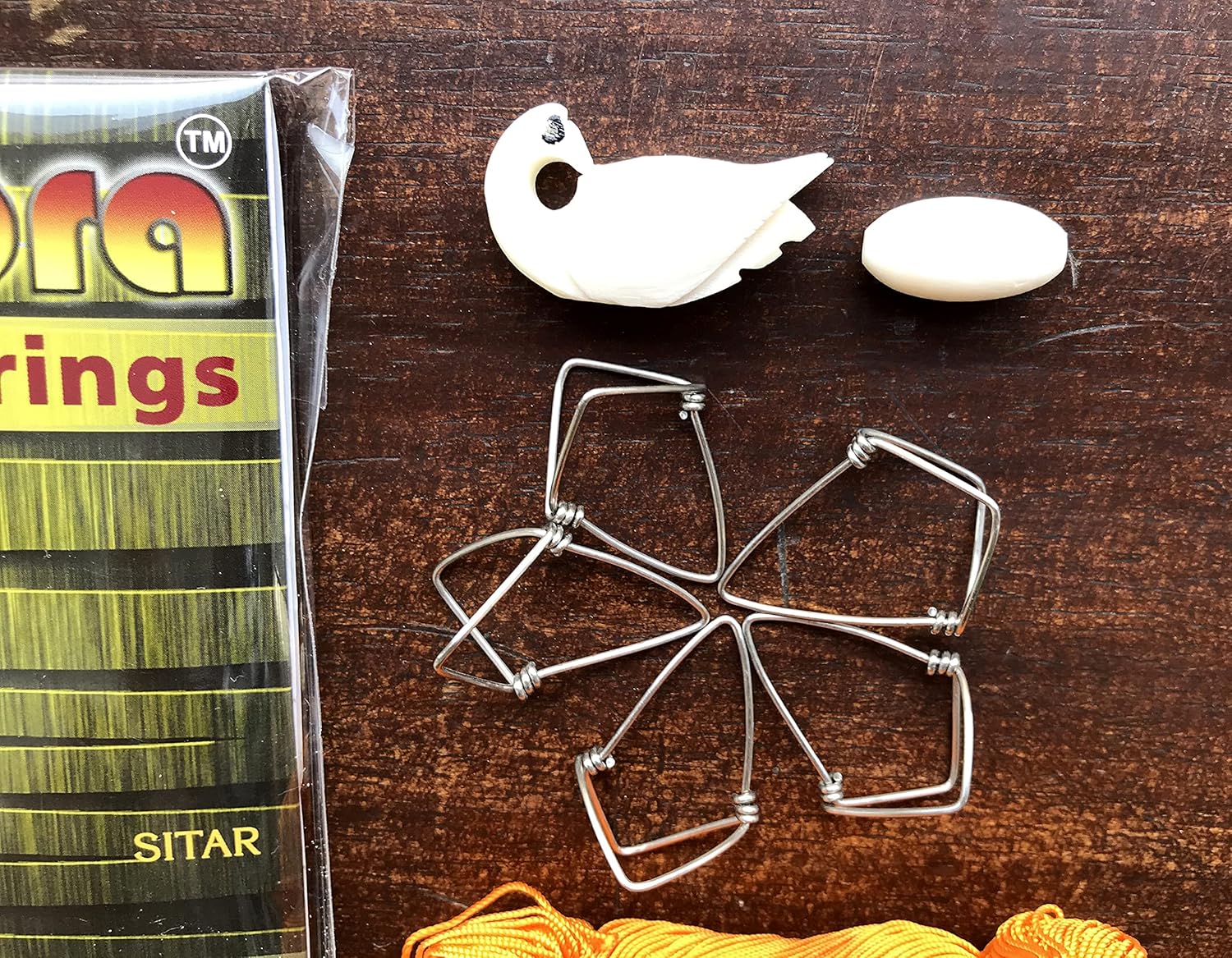 Sitar Accessories Strings Mizrab fret thread tuning beads all in one