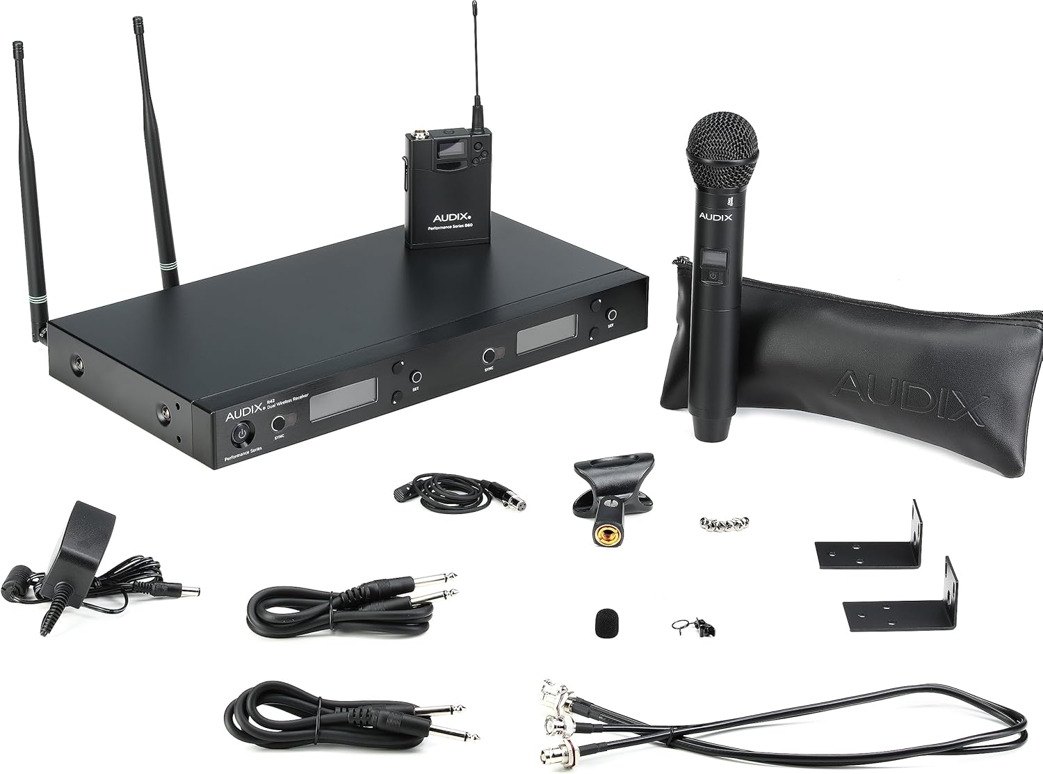 AUDIX AP42 C210 Wireless Combo Handheld and Lavalier Microphone System for Video Productions, Theatrical Productions, and Public Speaking