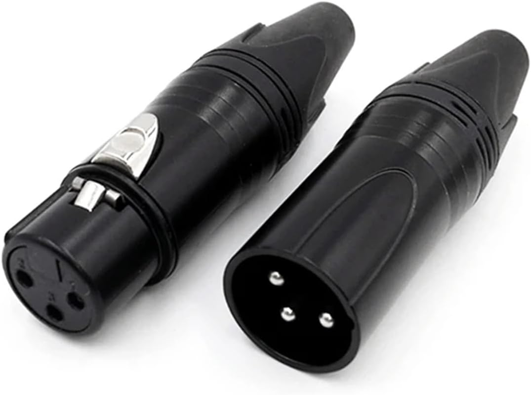 5/10Pcs XLR Connector Audio Microphone 3pin Speaker Connector Male & Female Colour Mic Connector(Orange-S 5PC)