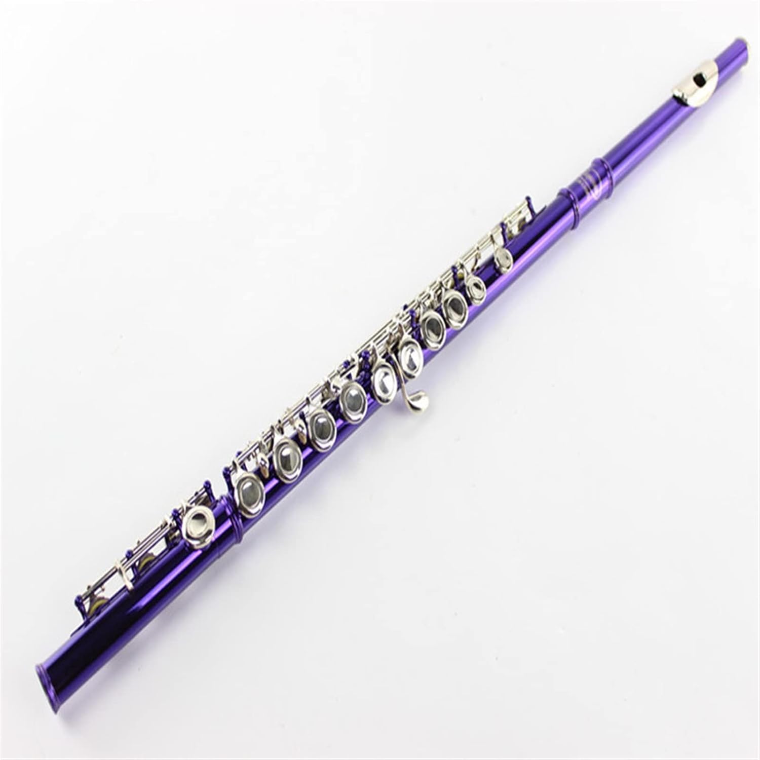 Flute Musical Instrument Wind Instrument Flute 16 Hole Closed Hole C Key Flute B Tail E Key Purple Lacquered Nickel Key Starter Flute