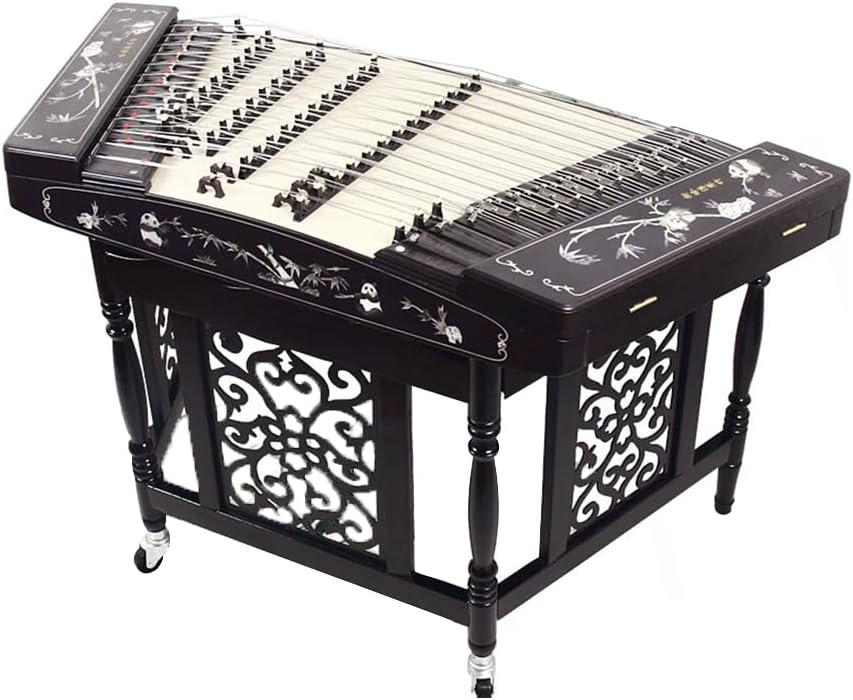 Chicken Wing Wood Dulcimer, Movable Stand, Convenient for Outdoor Performance,C