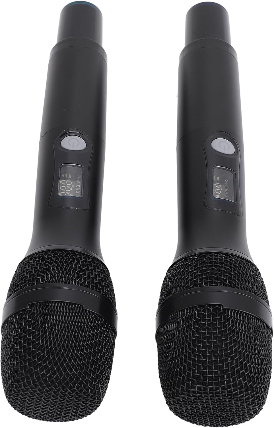 Alomejor Dual Microphone UHF Dynamic DSP Handheld Cordless Microphone with Rechargeable Receiver for KTV Singing