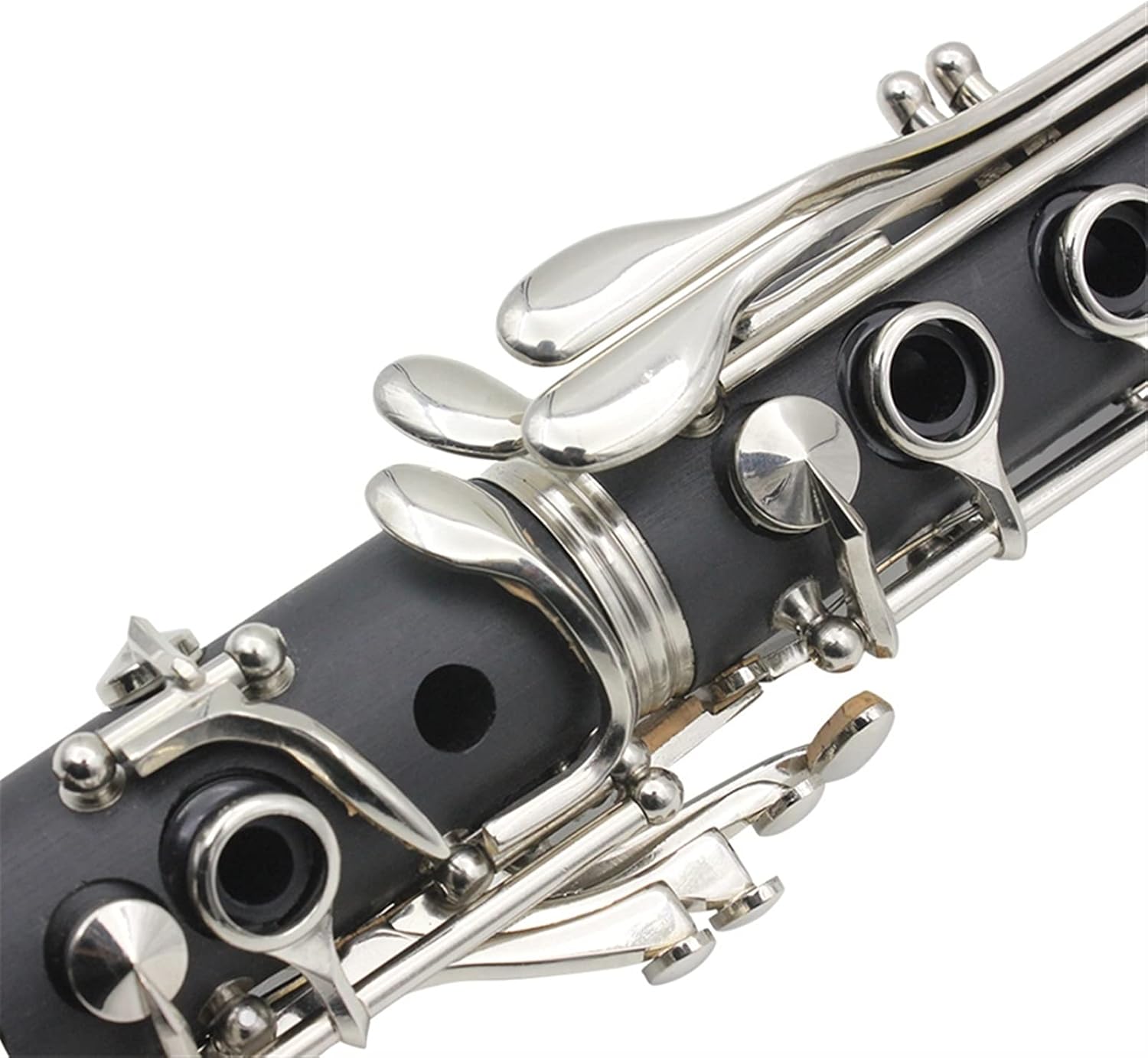 Standard Clarinet ABS 17 Key Clarinet BB Flat Soprano Binocular Clarinet with Cleaning Cloth Gloves Reed Case Woodwind Instrumen Beginner Clarinet