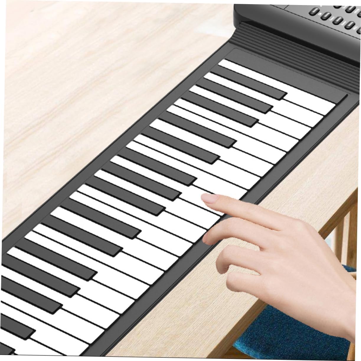 Vaguelly Style Keyboard 61-key Roll-up Piano Boys and Girls Adults Learning Musical Instrument