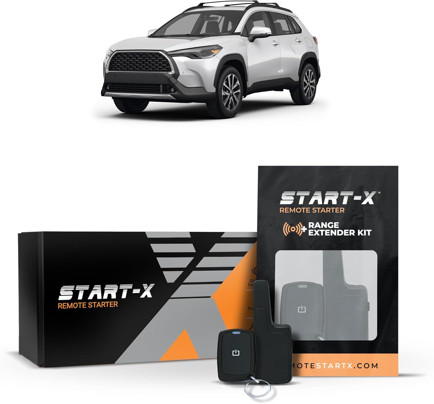 Start-X Remote Starter Kit + 2000ft 1 Way Range Extender for Toyota Corolla Cross (2022-2023) with Push-to-Start Ignition