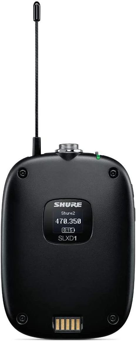 Shure SLXD14/DL4B Digital Wireless Microphone System - Includes SLXD1 Bodypack Transmitter with DuraPlex DL4 Lavalier Mic & SLXD4 Single Channel Rack Mount Receiver | H55 Band (SLXD14/DL4B-G58)