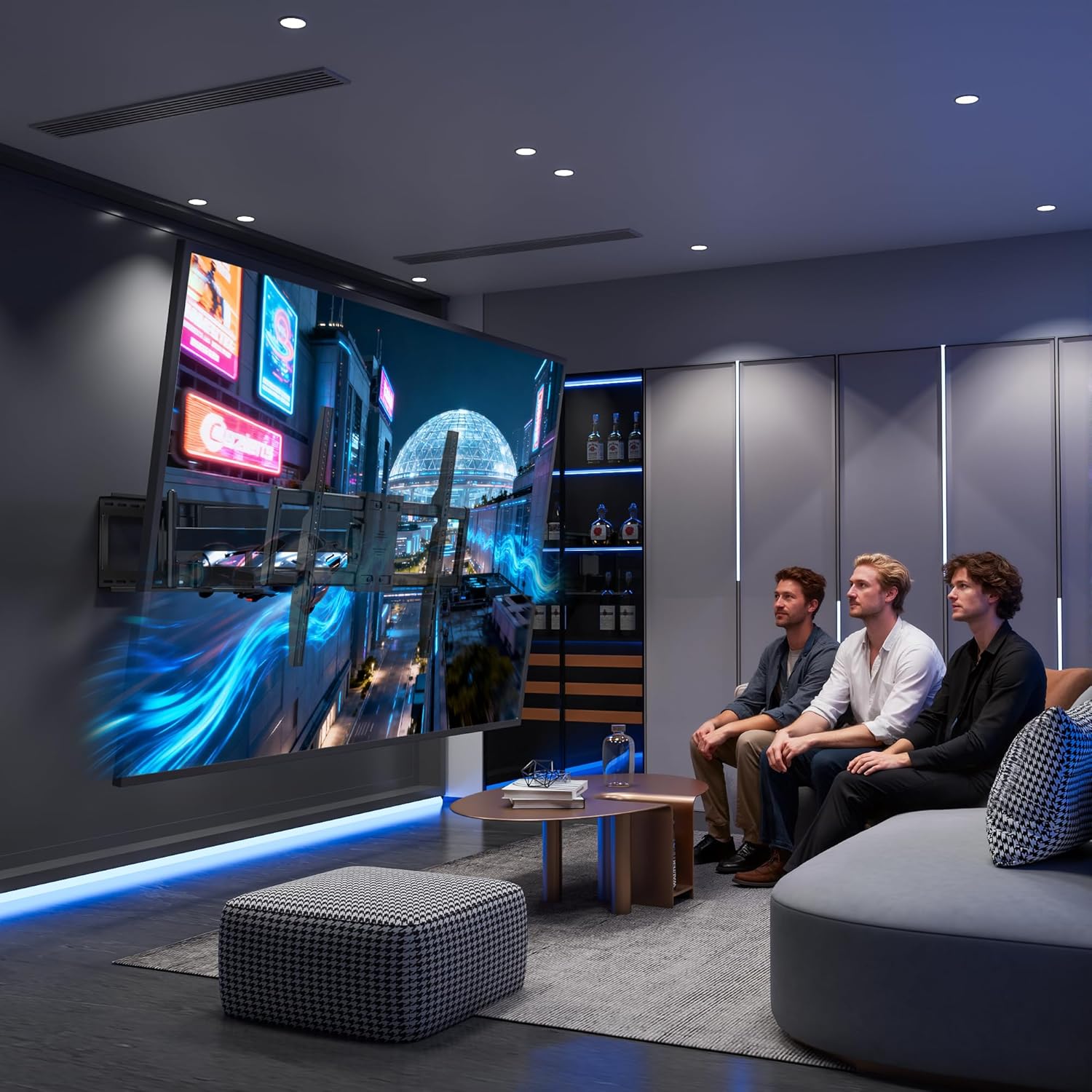 Heavy Duty TV Wall Mount with Extra Long Extendable Arm for 60–110 Inch TVs, Holds Up to 275lbs, Full Motion Bracket with Corner Swivel and Tilt, Max VESA 800x600mm, Fits 24