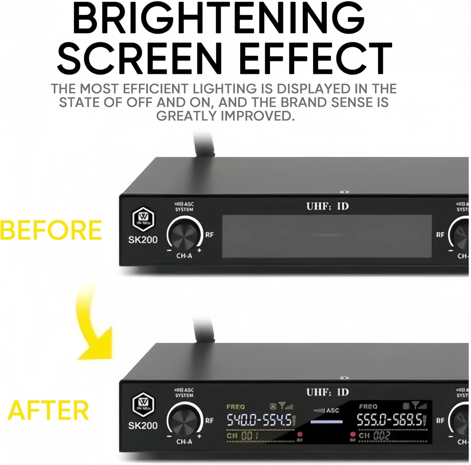 W IN-MIX Wireless Microphone System with Cordless Handheld Lavaliere Headset Mics, Metal Receiver, Ideal for Karaoke Church Party (with 1 Handheld & 1 Bodypack)