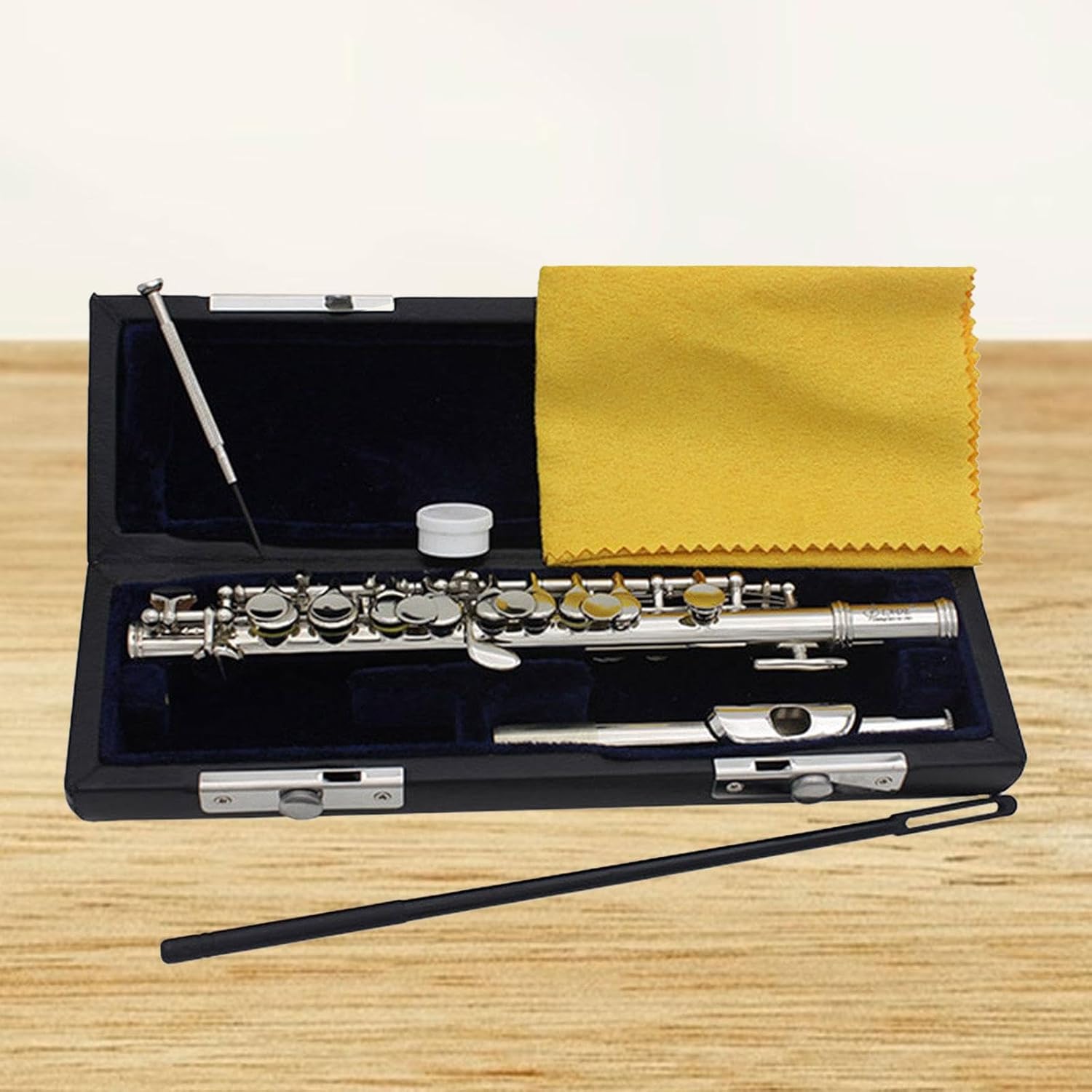 C Key Piccolo, Lightweight Easy to Play Wind Instrument, 16 Hole Flute for Stage Performance Practice, Classroom, Beginner, Silver