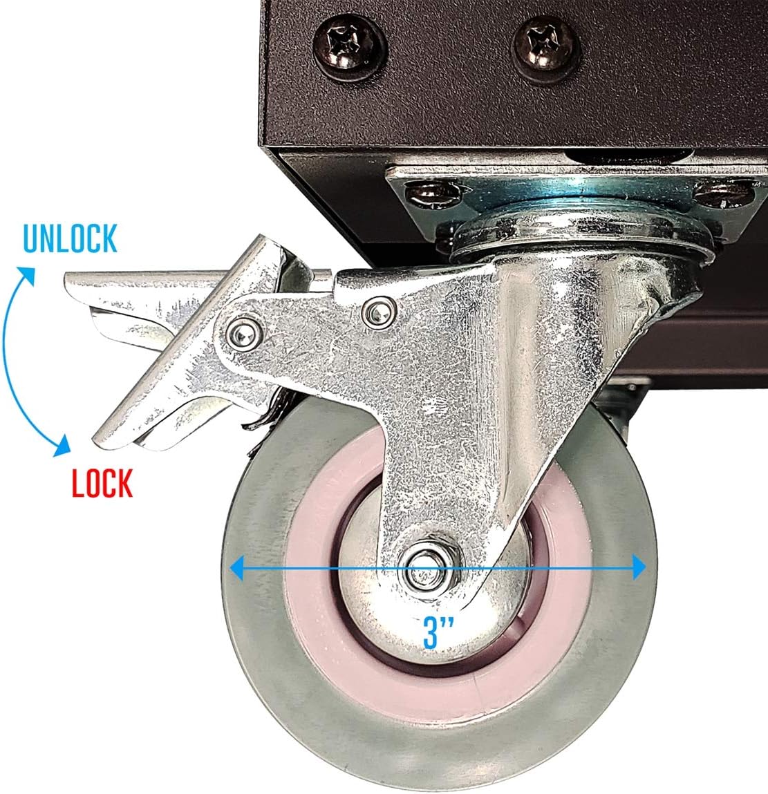 AxcessAbles 12U AV Equipment Rack | 19-Inch Steel Open Frame Home Studio Rack with 3” Caster Wheels | Universal Rack for Studio, Server, Network Gear | 550lb Capacity | Screws, Spacer, Tool Included