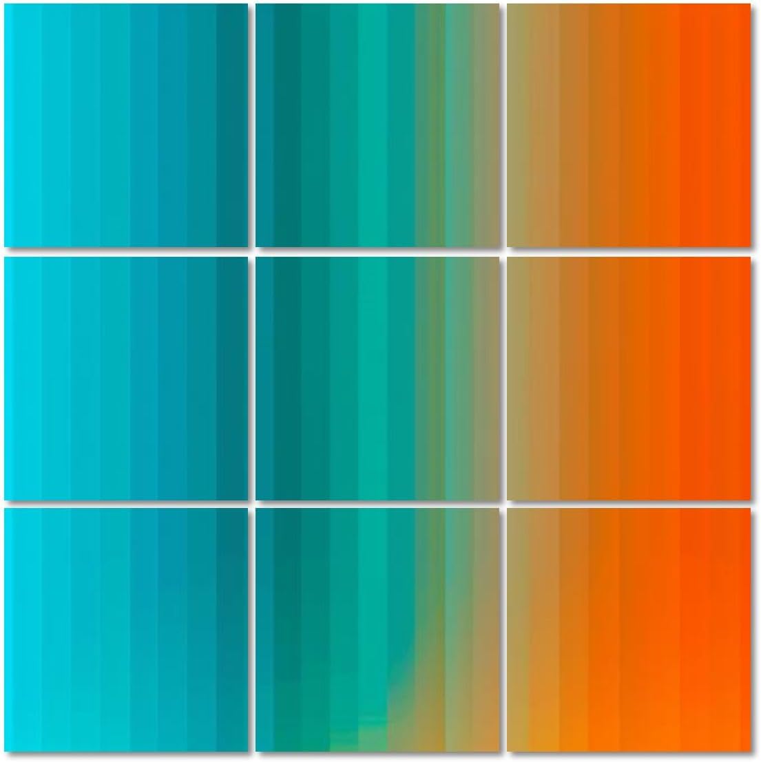 Art Acoustic Panels Self Adhesive Orange abstract gradient decomposed vertical color lines 9 Packs Decorative Soundproof Wall Panels Large Sound Absorbing Panels for Home Office 60