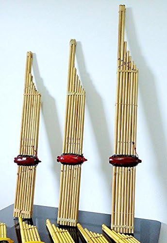 Am Key Khaen Copper Reed Thai Flute Harmonica, Thai Lao Musical Instrument, Traditional Thai Musical Kan 01