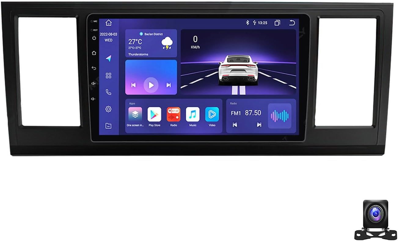 9 Inch Android 13 Car Radio Compatible with VW Caravelle 6 2015~2020 Bluetooth Car Stereo Compatible with Carplay Android Auto, Navigation, Steering Wheel Controls, Backup Camera,M800S 8G+256G