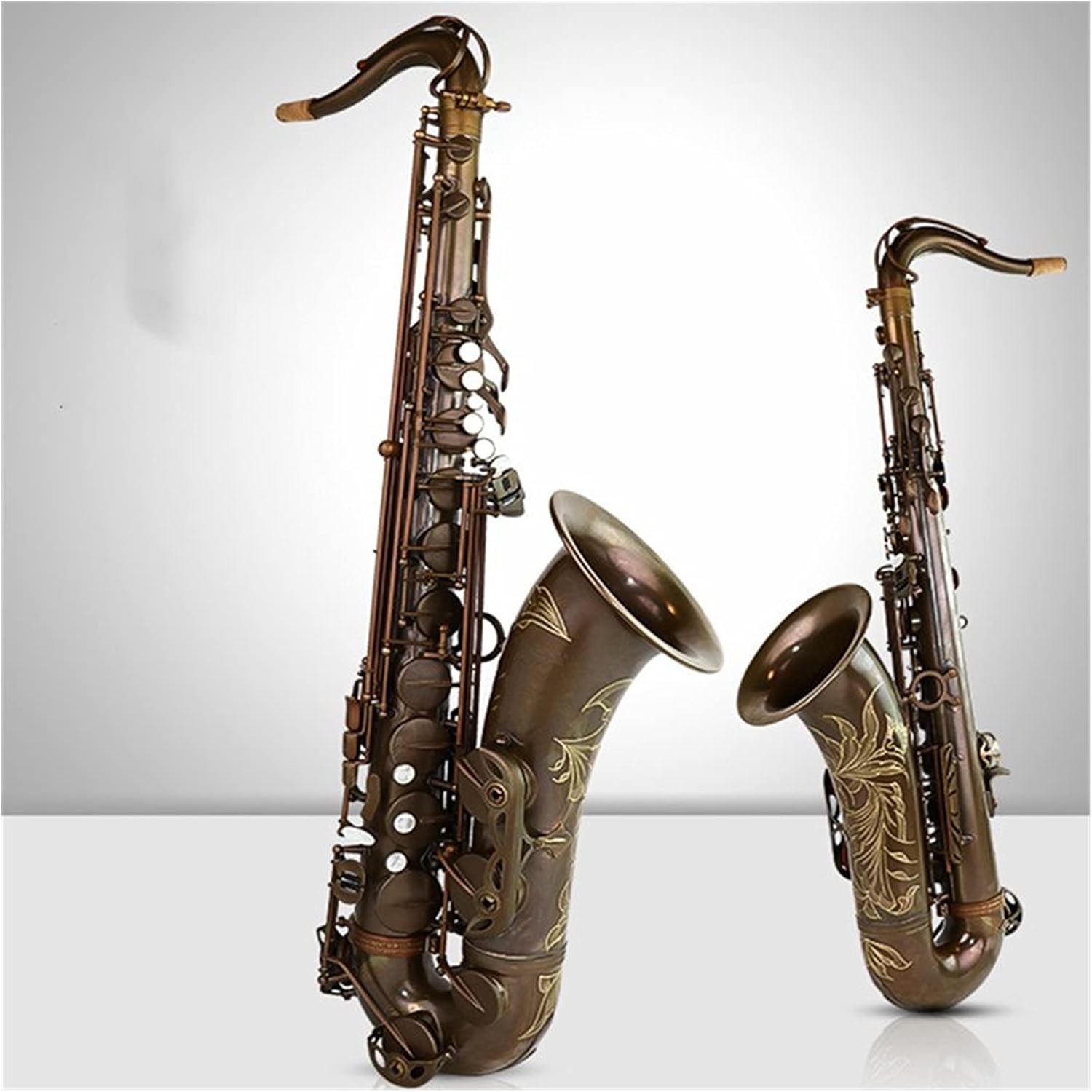 Sax Beginners Kit Tenor Saxophone Professional B Flat Antique Copper Saxofone Musical Instruments Wind Instrument