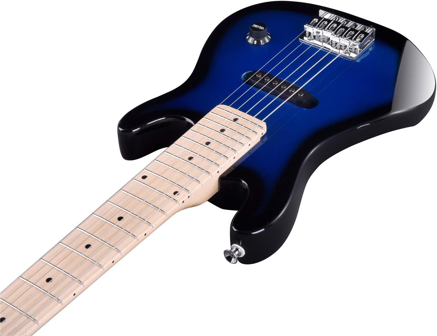WINZZ EGM100 30 Inches Real Kids Electric Guitar with Beginner Kit, Right Handed, Blueburst