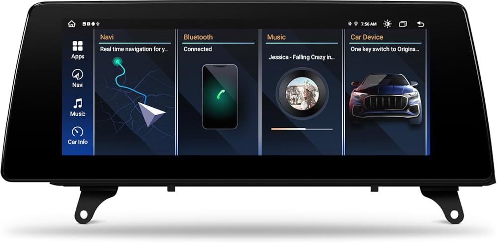 XTRONS 10.25 Inch IPS Touch Screen Car Stereo for BMW X5 X6 E70 E71 CIC, Android 13 Radio GPS Navigation for Car, Octa Core 8GB+128GB Android Car Stereo, Car Play Android Auto DSP 4G LTE 5GHz WiFi