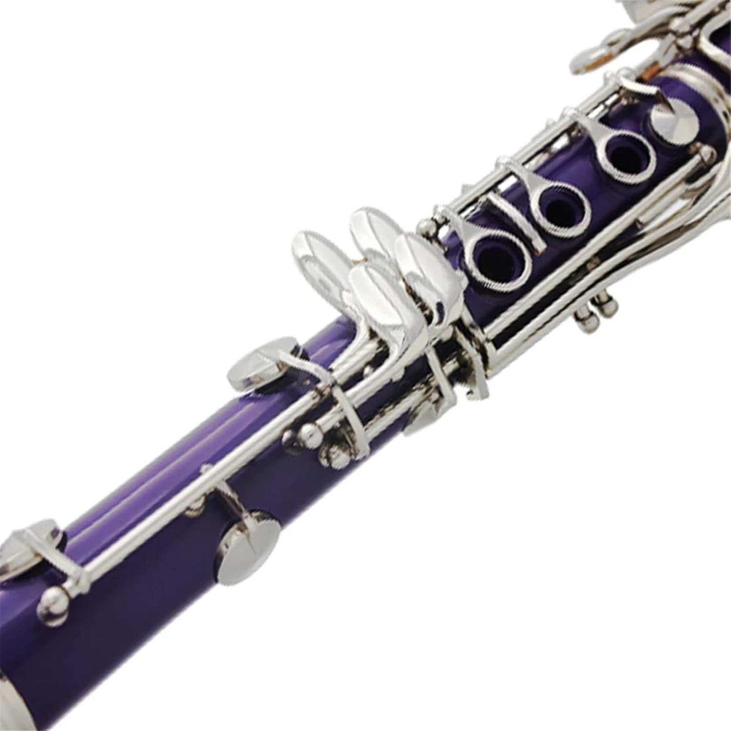 Clarinet Musical Instruments Purple Bb Clarinet B Key Beginner Clarinet For School Orchestra Adults With Hard Shell Kit Stand Gloves(Set)