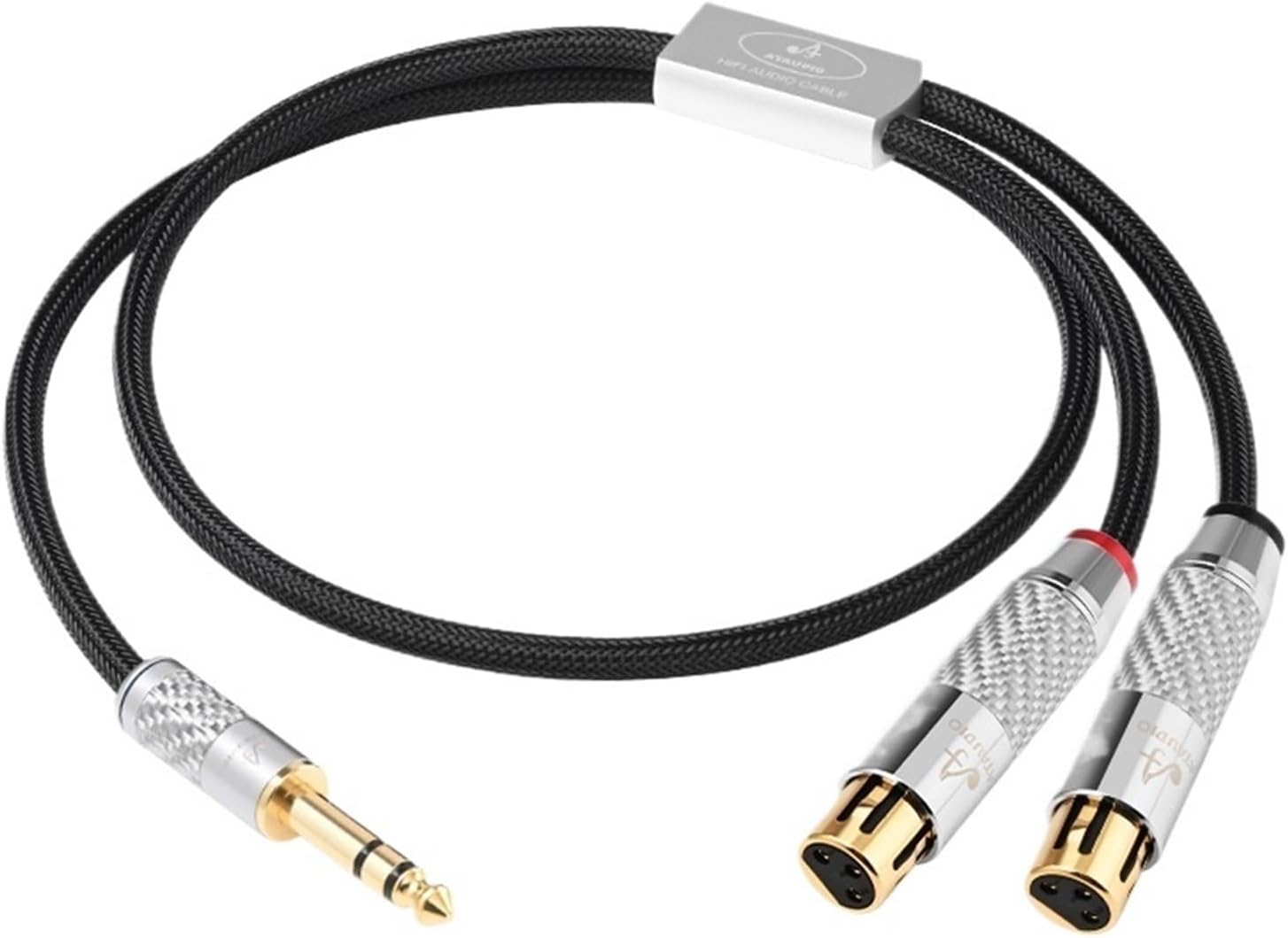 HiFi 6.5mm to 2XLR Splitter Audio Cable Gold Plated Plug 6.5 TRS to 2XLR Male/Female Microphone Cable Splitter Adapter(0.75m)