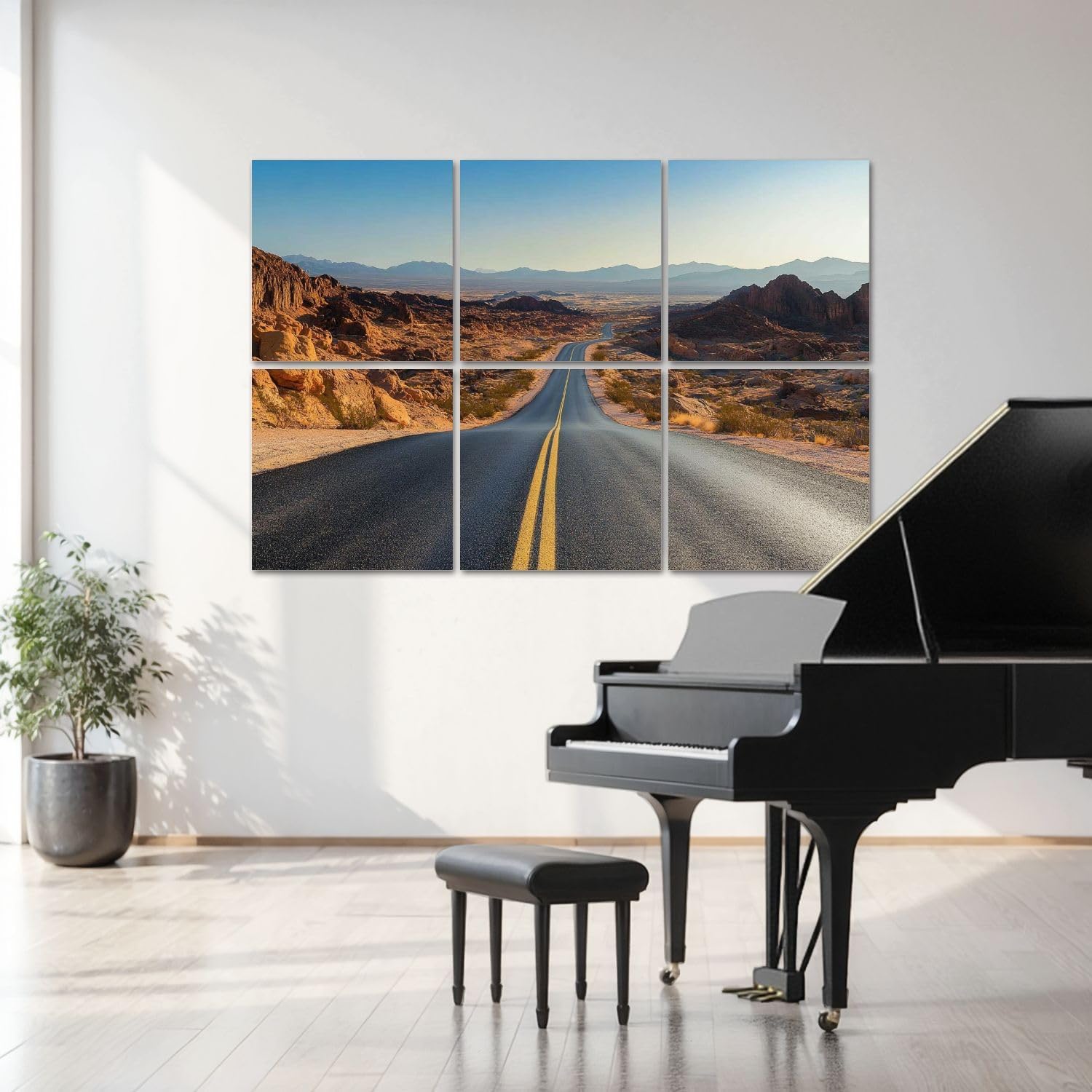 6 Pack Art Acoustic Panels Valley Fire road Sound Absorbing Panel 48